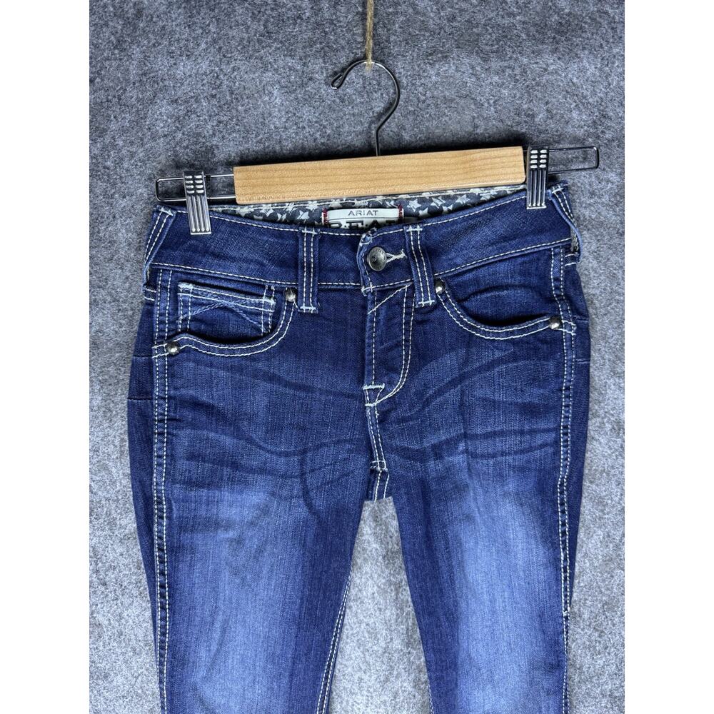 ARIAT Real Denim - Women's Jeans - Mid Rise Skinny Blue - Size 25R - Picture 4 of 14